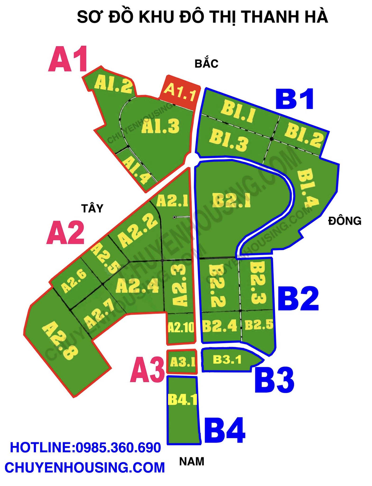 bản đồ quy hoạch khu đô thị thanh hà