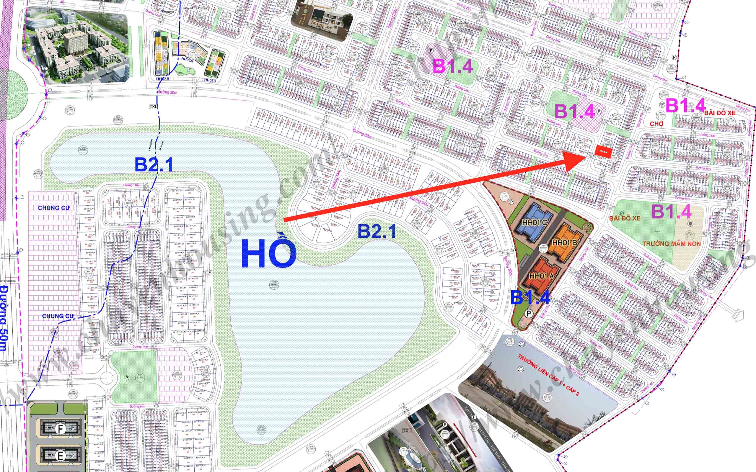 bán biệt thự thanh hà b1.4 biệt thự 16